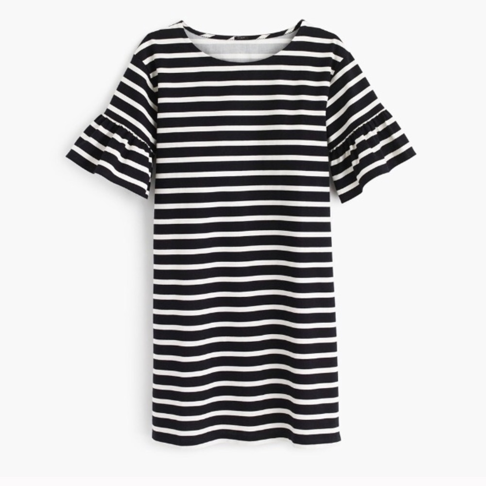 EUC JCREW Bell-sleeve striped dress